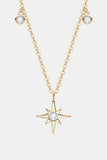 Moissanite North Star Pendant 925 Sterling Silver Necklace - Flyclothing LLC