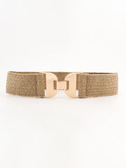 Alloy Buckle Elastic Belt - Trendsi