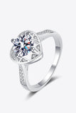 Moissanite Heart Ring - Flyclothing LLC