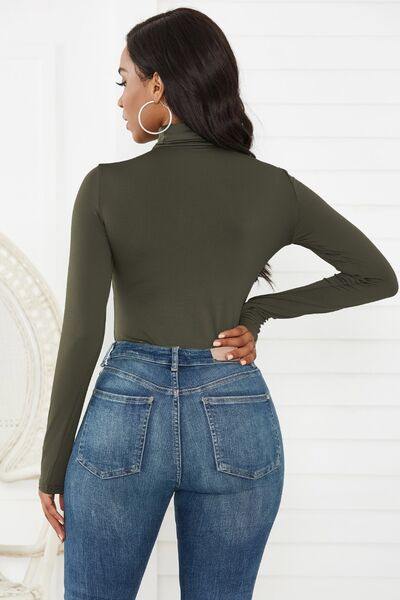 Turtleneck Long Sleeve Bodysuit - Flyclothing LLC