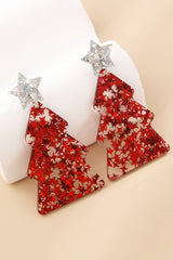 Christmas Tree Acrylic Earrings - Trendsi