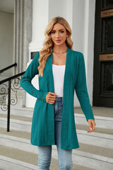 Long Sleeve Open Front Cardigan - Flyclothing LLC