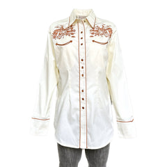 Rockmount Clothing Women's Ivory Vintage Rider Western Embroidery