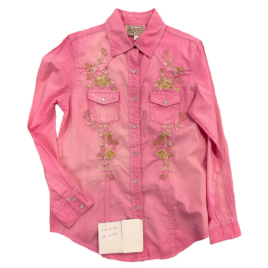 Rockmount Clothing Kid's Soft Pink Vintage Floral Western Embroidery