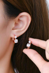 1.3 Carat Moissanite 925 Sterling Silver Earrings - Flyclothing LLC