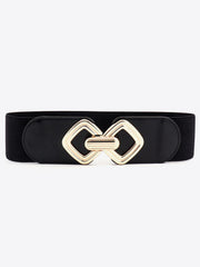 Geometric Buckle Elastic Wide Belt - Flyclothing LLC