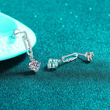 2 Carat Moissanite 925 Sterling Silver Earrings - Flyclothing LLC