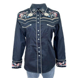 Rockmount Clothing Womens Vintage Floral & Stars Embroidered Shirt - Rockmount Clothing