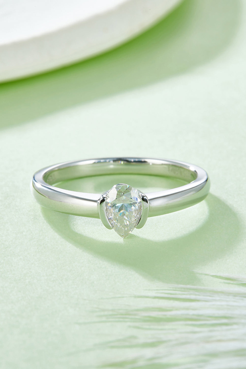 Moissanite 925 Sterling Silver Solitaire Ring - Flyclothing LLC