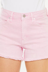 Kancan Raw Hem High Waist Denim Shorts - Flyclothing LLC