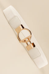 Circle Shape Buckle Zinc Alloy Buckle PU Leather Belt - Flyclothing LLC