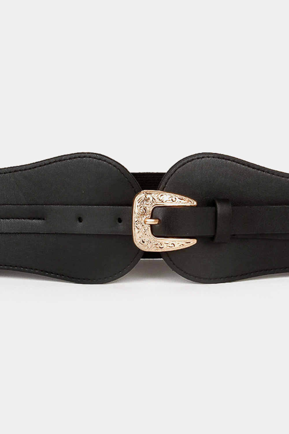 Wide Elastic Belt with Alloy Buckle - Flyclothing LLC