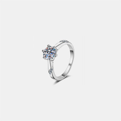 1 Carat Moissanite 925 Sterling Silver Ring - Flyclothing LLC