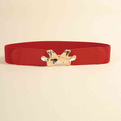 Alloy Buckle Elastic Belt - Trendsi