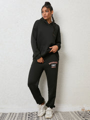 Graphic Hoodie and Sweatpants Set - Trendsi