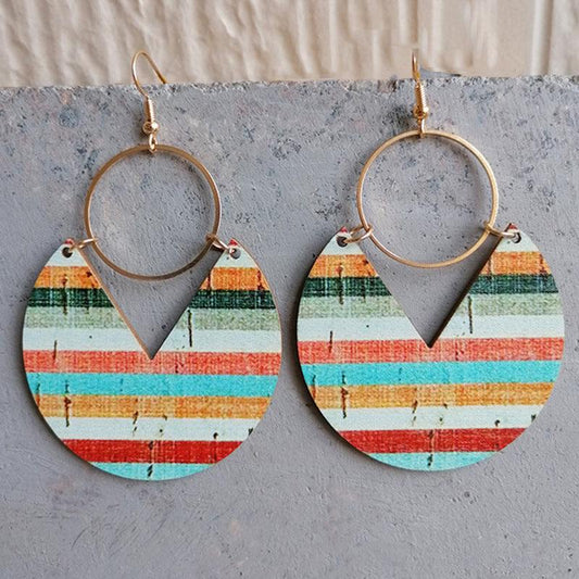 Ms.Pac-Man Shape Wooden Dangle Earrings - Flyclothing LLC