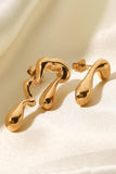 18K Gold Plated Geometric Mismatched Earrings - Flyclothing LLC