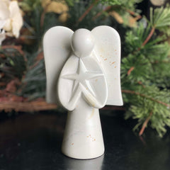 Angel Soapstone Sculpture Holding Star - Flyclothing LLC