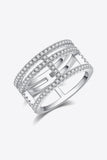 Moissanite Cutout Wide Ring - Flyclothing LLC