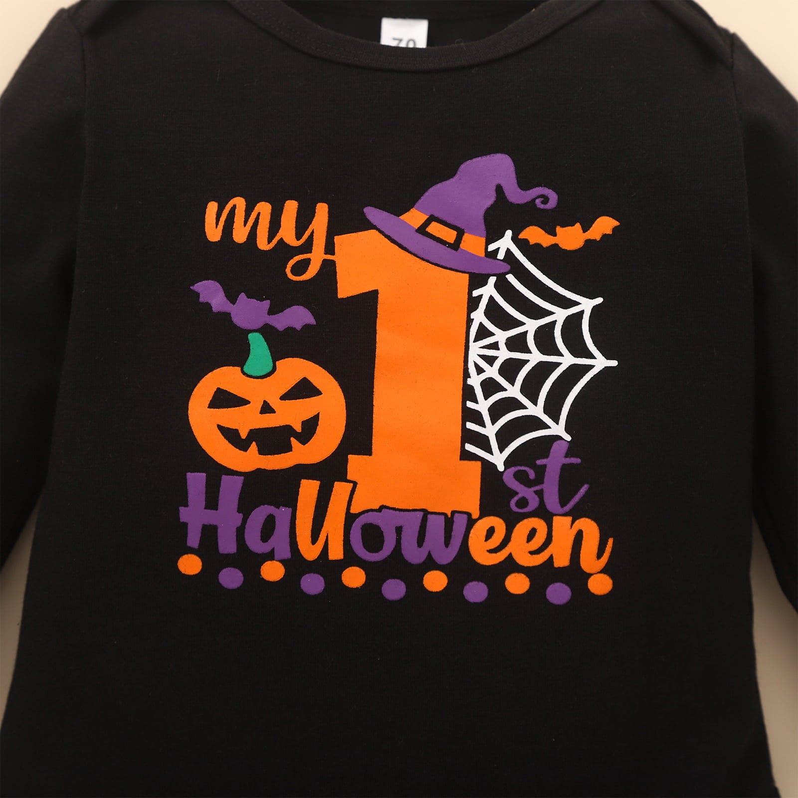 MY FIRST HALLOWEEN Graphic Round Neck Bodysuit and Printed Long Pants Set - Flyclothing LLC