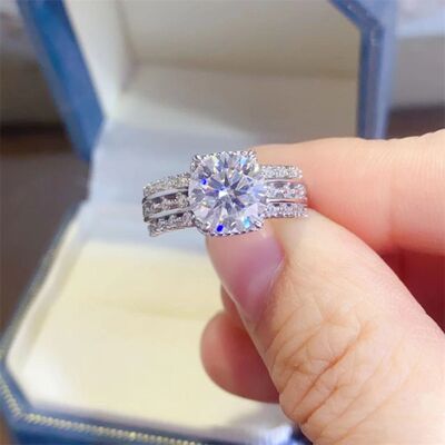 2 Carat Moissanite 925 Sterling Silver Ring - Flyclothing LLC