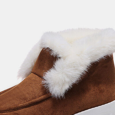 Furry Suede Snow Boots - Flyclothing LLC