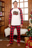 MERRY CHRISTMAS Graphic Top and Plaid Pants Set