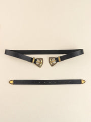 Double Buckle PU Leather Belt - Flyclothing LLC