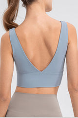 Scoop Neck Wide Strap Active Tank - Flyclothing LLC