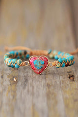 Handmade Heart Shape Natural Stone Bracelet - Flyclothing LLC