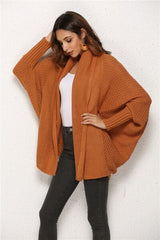 Open Front Batwing Sleeve Cardigan - Flyclothing LLC