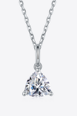 1 Carat Moissanite Pendant 925 Sterling Silver Necklace - Flyclothing LLC