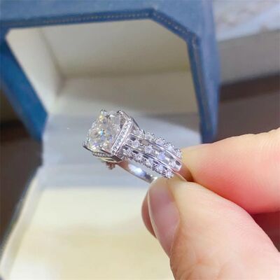 2 Carat Moissanite 925 Sterling Silver Ring - Flyclothing LLC