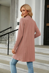 Long Sleeve Open Front Cardigan - Flyclothing LLC