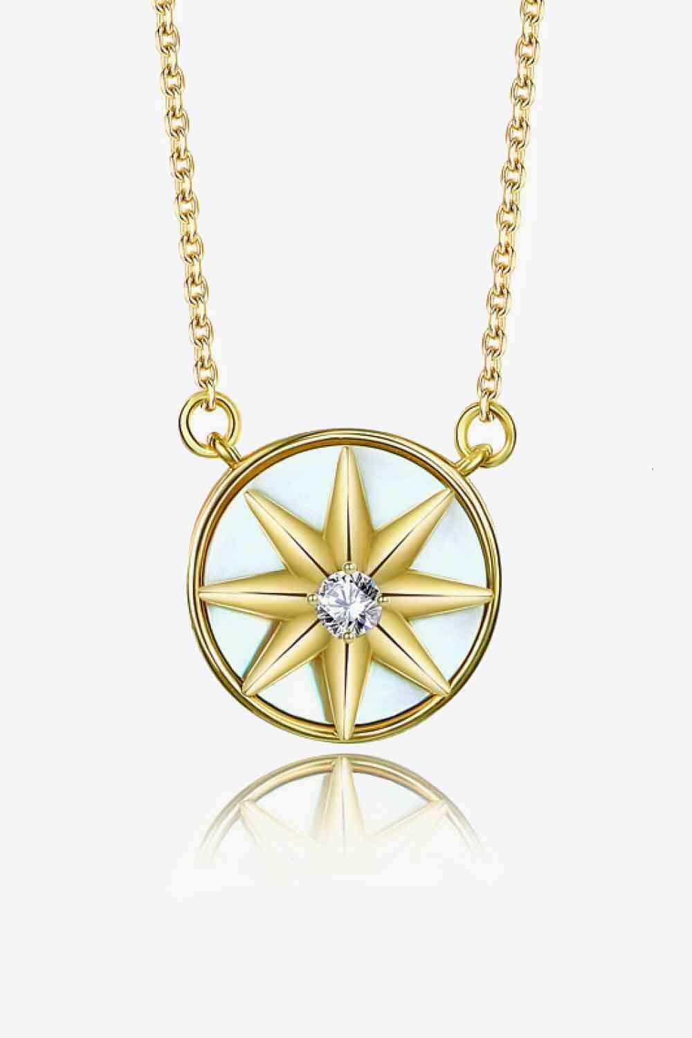 Cubic Zirconia Star Pendant Necklace - Flyclothing LLC