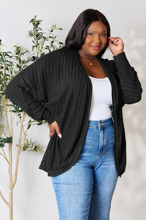 Basic Bae Full Size Ribbed Cocoon Cardigan - Flyclothing LLC