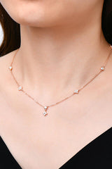 Moissanite 925 Sterling Silver Necklace - Flyclothing LLC