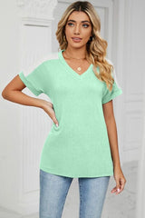 V-Neck Short Sleeve T-Shirt - Flyclothing LLC