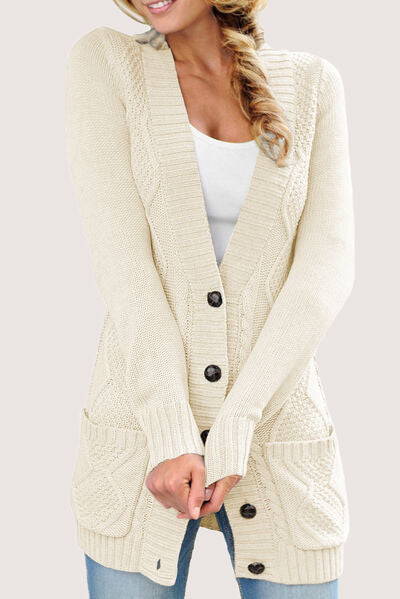 Key To Happiness Knit Duster Cardigan in Light Beige • Impressions