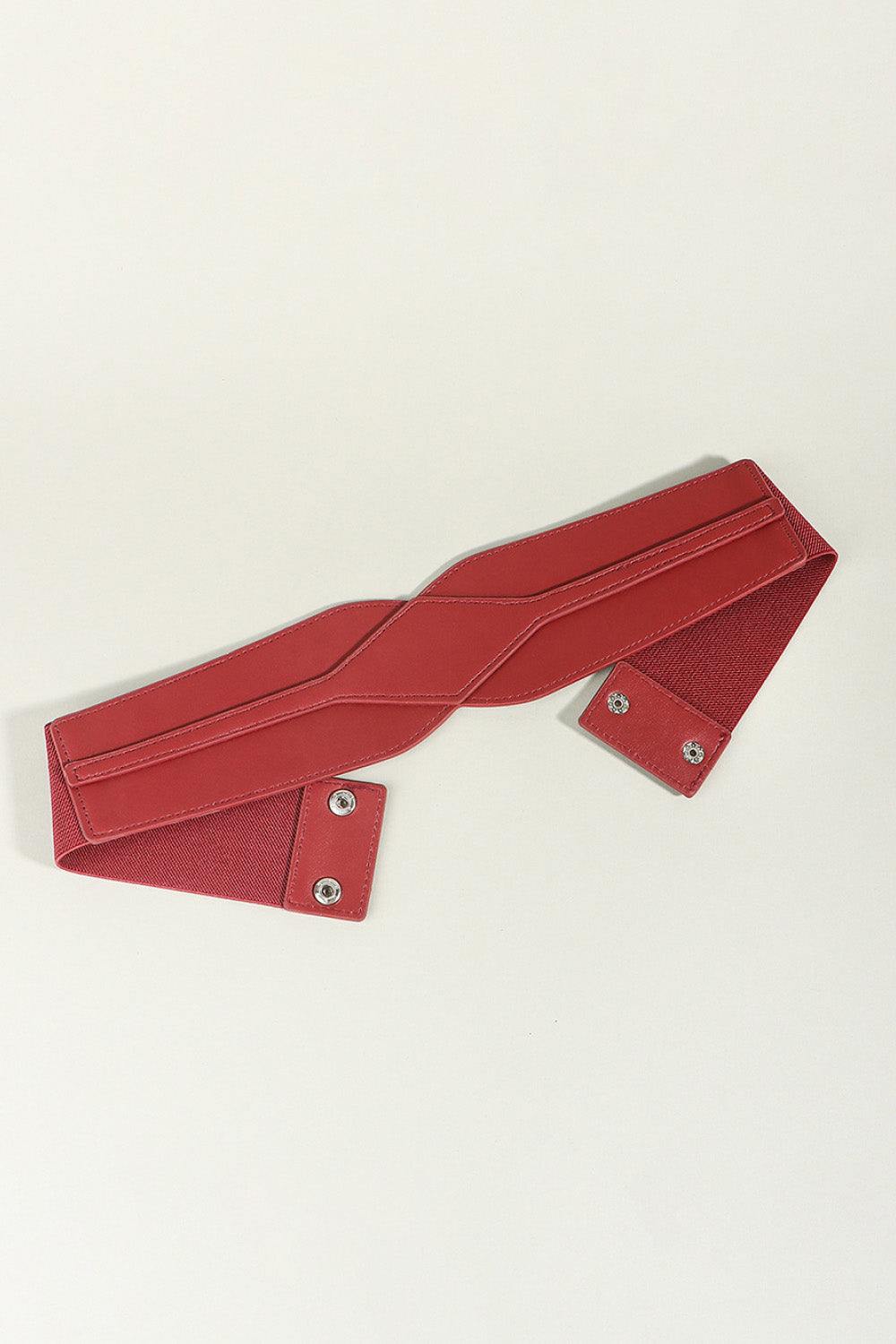 Elastic Wide PU Belt - Flyclothing LLC