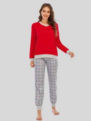 Long Sleeve Top and Polka Dot Pants Set - Flyclothing LLC