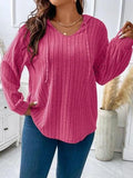 Plus Size Drawstring Dropped Shoulder Hooded T-Shirt - Flyclothing LLC