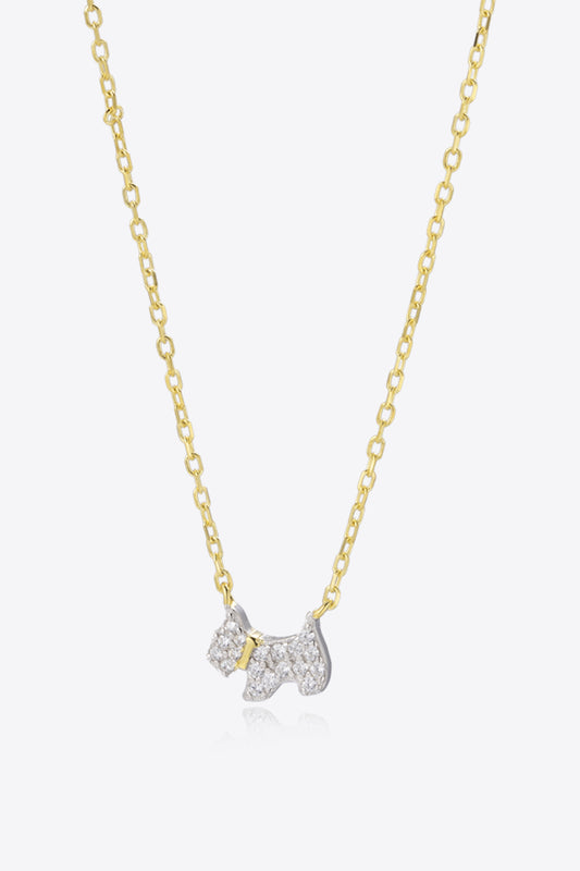 Puppy Zircon 925 Sterling Silver Necklace - Flyclothing LLC