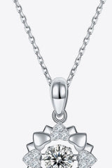 Moissanite Flower Shape Pendant Necklace - Flyclothing LLC