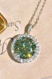 10 Carat Moissanite Pendant Platinum-Plated Necklace - Flyclothing LLC