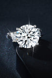 8.6 Carat Moissanite Platinum-Plated Ring - Flyclothing LLC