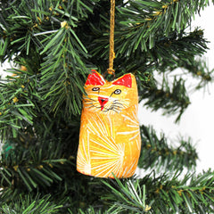 Handpainted Cat Ornaments, Set of 2 - Flyclothing LLC