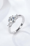 Loyal Love 1 Carat Moissanite Platinum-Plated Ring - Flyclothing LLC