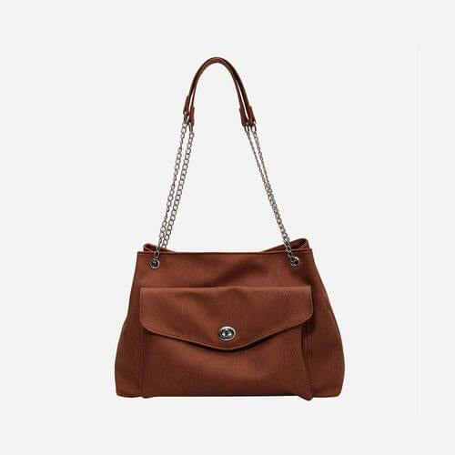 PU Leather Shoulder Bag - Trendsi