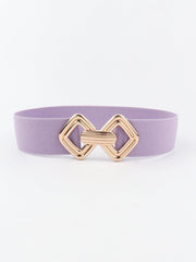 Geometric Buckle Elastic Wide Belt - Flyclothing LLC